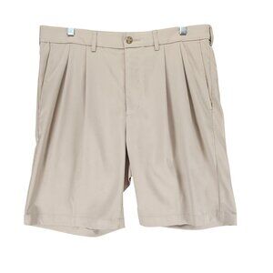 Roundtree & Yorke Shorts Mens 34 Performance Tan Stretch High Rise *GUC*